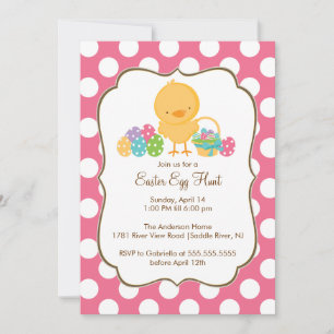 Easter Chick Egg Hunt Easter Party Invitation