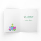 EASTER Chick Eggs and Bright Blue Greeting NAME