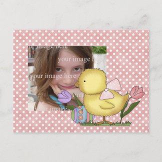 Easter Chick Frame - Customzied Holiday Postcard