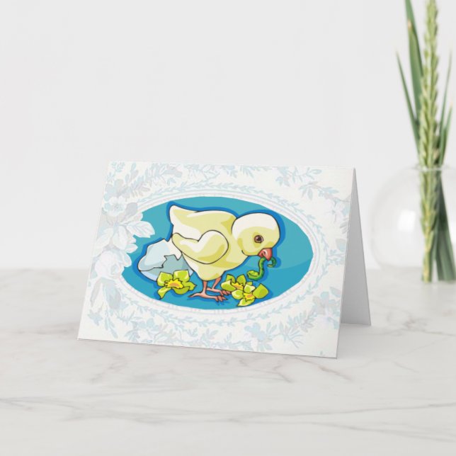 Easter Chick Greeting Card (Front)