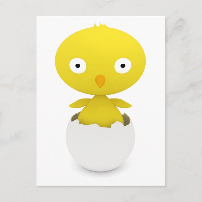 Easter Chick Holiday Postcard (Front)