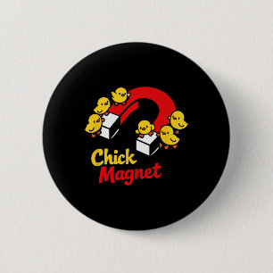 Easter Chick Magnet Funny Chicken Pun Graphic 2 Inch Round Button