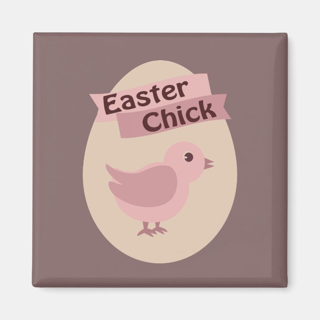 Easter Chick Pink Magnet (Front)