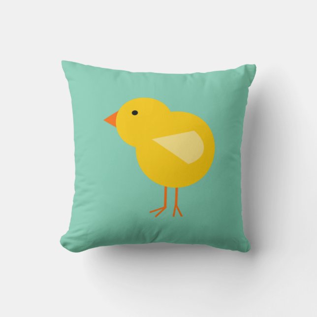Easter Chick Throw Pillow (Front)