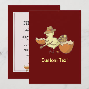 Easter Chick with Bouzouki Invitation