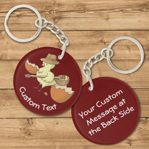 Easter Chick with Bouzouki Keychain