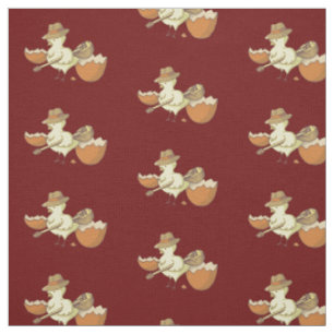 Easter Chick with Bouzouki Pattern Fabric