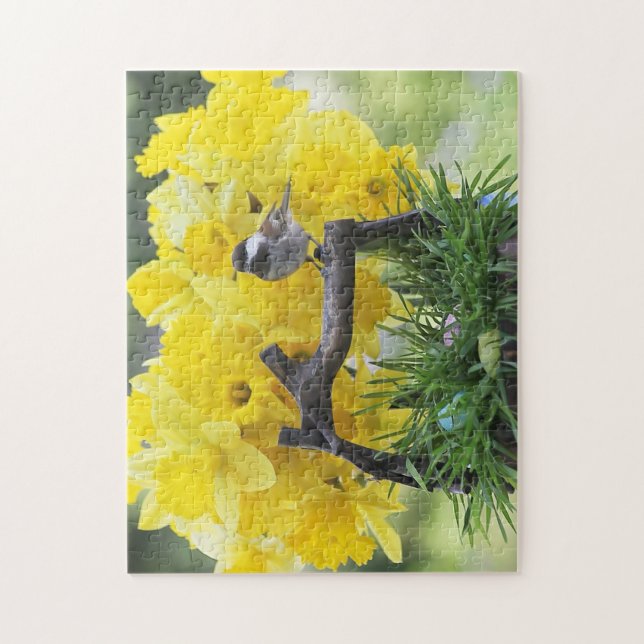 Easter chickadee jigsaw puzzle (Vertical)