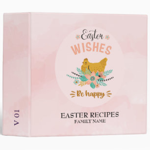Easter Chicken and flowers bouquet Binder