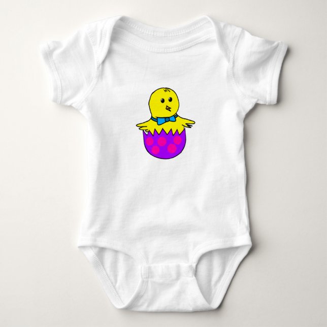 Easter chicken baby bodysuit (Front)