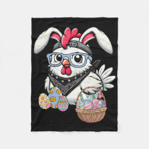 Easter Chicken Egg Hunting Rabbit Ears Farm Boys G Fleece Blanket