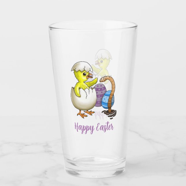 Easter Chicken Glass (Front)