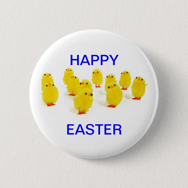 Easter chicks 2 inch round button (Front)