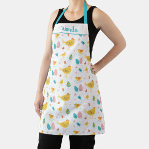 Easter Chicks Butterflies and Chickens Personalize Apron
