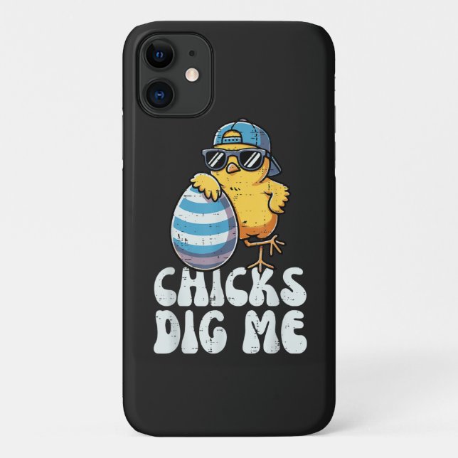 Easter Chicks Dig Me Cute Egg Case-Mate iPhone Case (Back)