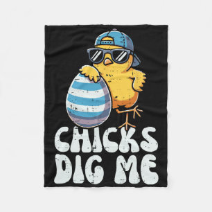 Easter Chicks Dig Me Cute Egg Hunt Toddler Boys Ki Fleece Blanket