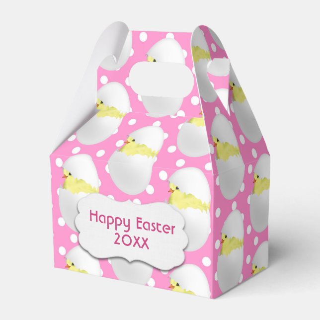 Easter Chicks In Eggs Favor Box (Front Side)