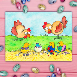 Easter chicks postcard by Nicole Janes