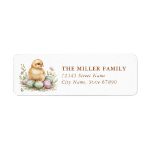 Easter Chicks Return Address Labels