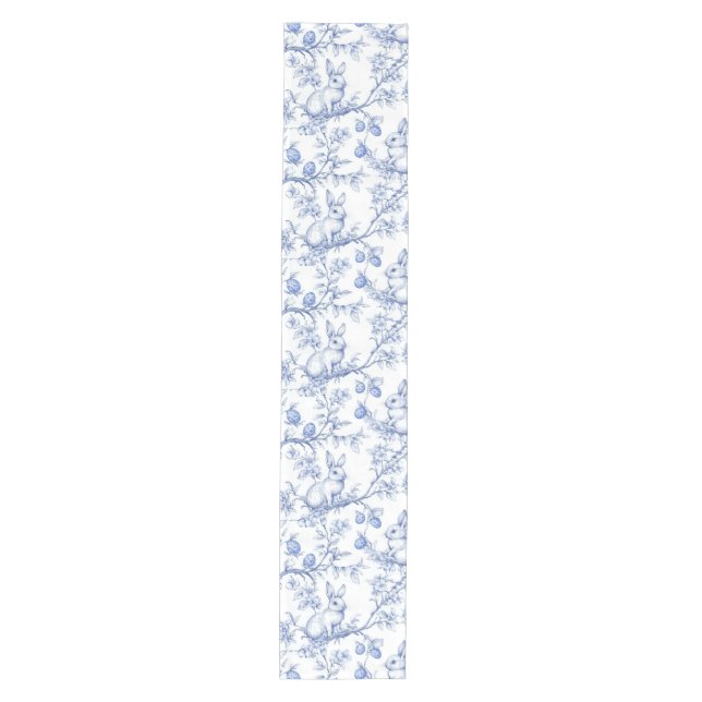 Easter Chinoiserie Toile De Jouy Table Runner (Front)