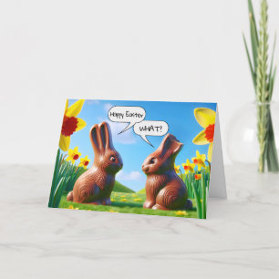 Easter Chocolate Bunnies Humour Holiday Card
