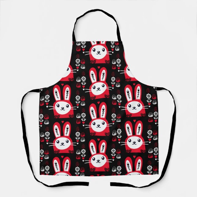 Easter Chocolate Bunny Decor Apron (Front)