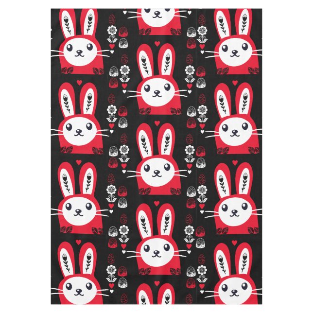 Easter Chocolate Bunny Decor Tablecloth (Front)