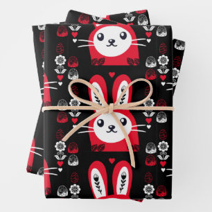 Easter Chocolate Bunny Decor Wrapping Paper Sheet