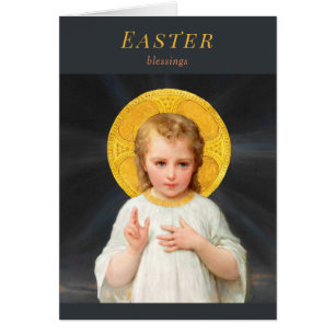 Easter Christ child blessing Émile Munier Card