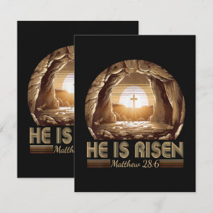 Easter Christian He is Risen Jesus  Announcement