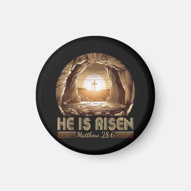 Easter Christian He is Risen Jesus  Magnet (Front)