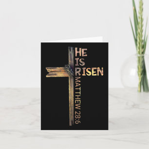 Easter Christian He Is Risen Sun Resurrection Men Card