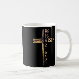 Easter Christian He Is Risen Sun Resurrection Men  Coffee Mug