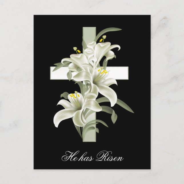 Easter Christianity He has Risen Holiday Postcard (Front)