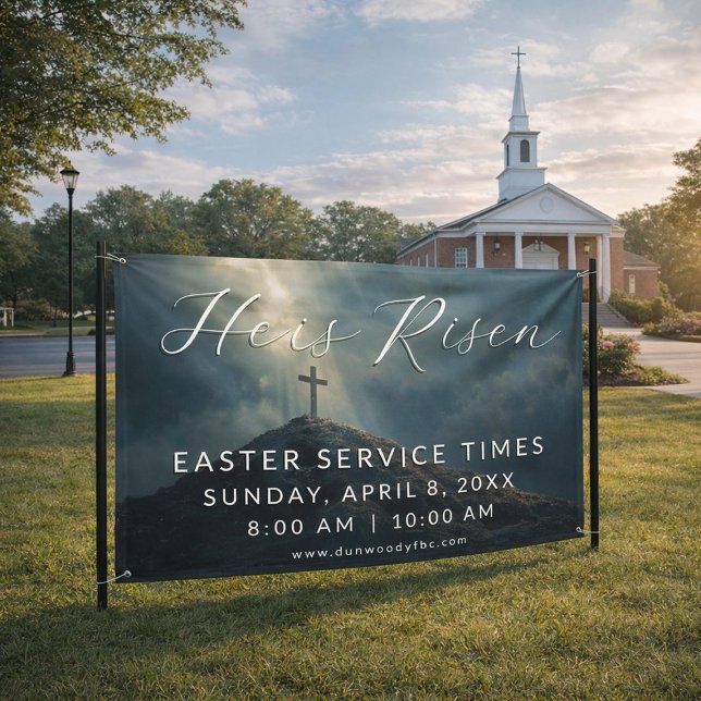 Easter Church Service Banner for Outdoor Use (Creator Uploaded)