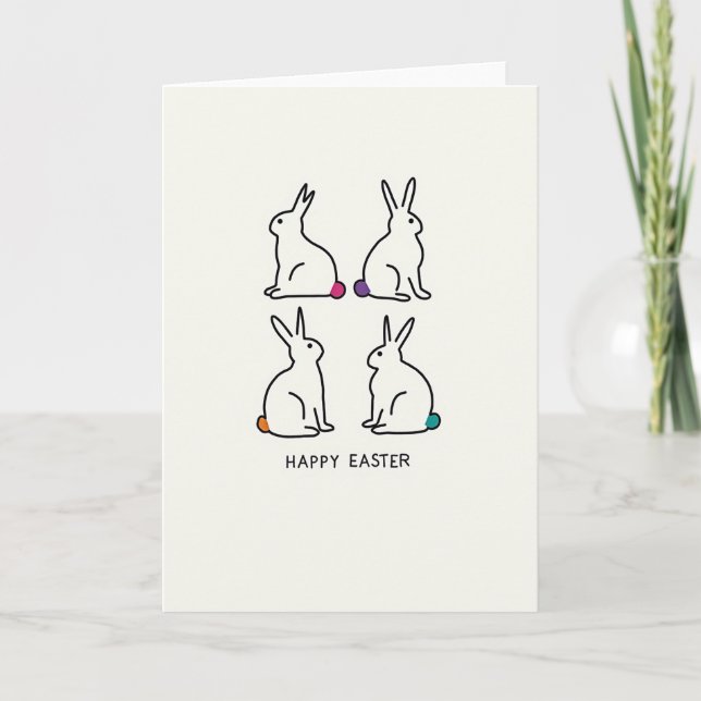 Easter Circle Tail Art Card (Front)