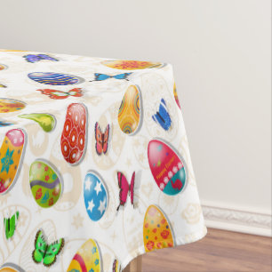 Easter Colored Eggs Tablecloth