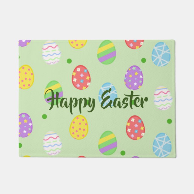 Easter colourful Eggs Festive        Doormat (Front)