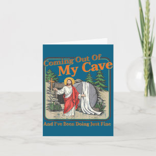 Easter coming out cave jesus graphic men women card