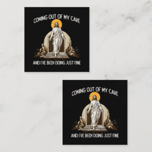 Easter Coming Out My Cave Jesus Card