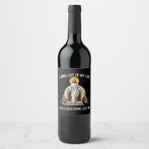 Easter Coming Out My Cave Jesus Wine Label