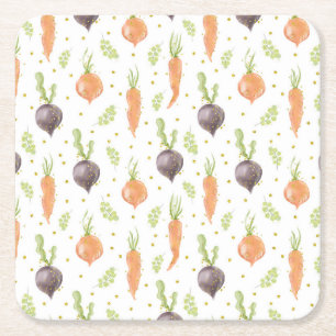 Easter Cookie Cutters Square Paper Coaster