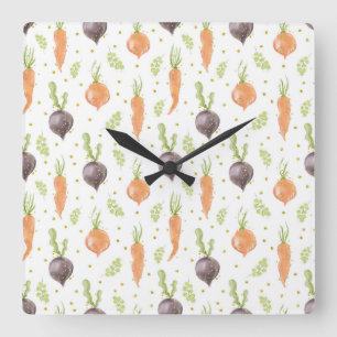 Easter Cookie Cutters Square Wall Clock