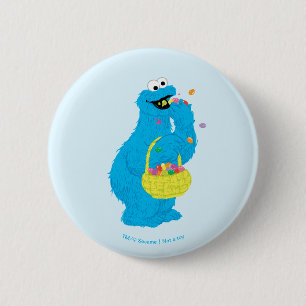 Easter Cookie Monster 2 Inch Round Button
