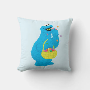 Easter Cookie Monster Throw Pillow