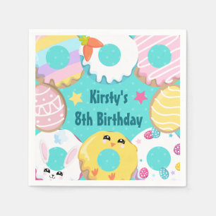 Easter Cookies Doughnuts and Sweets Birthday Party Napkin