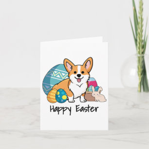 Easter Corgi Dog Happy Easter Card