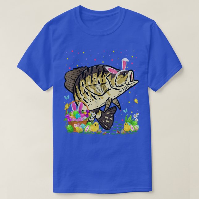Easter Crappie Fish Bunny Egg Hunting Crappie East T-Shirt (Design Front)