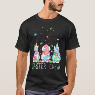 Easter Crew Three Gnomes Bunny Ears Candy Hunting  T-Shirt