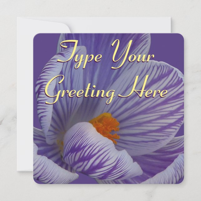 Easter Crocus Invitations Easter Cards Personalize (Front)